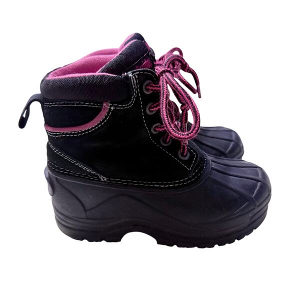 Northside Girls Black & Pink Waterproof Insulated Snow Boots – Size 11 - Picture 2 of 7